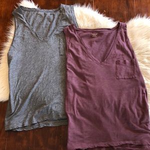 2 madewell pockets tanks